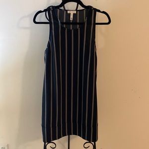 Black with white stripes Sheath dress